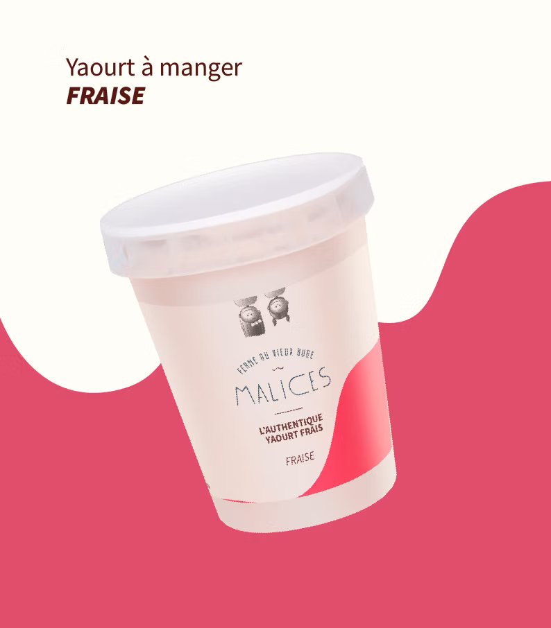 Yaourts à manger FRAISE 180 gr