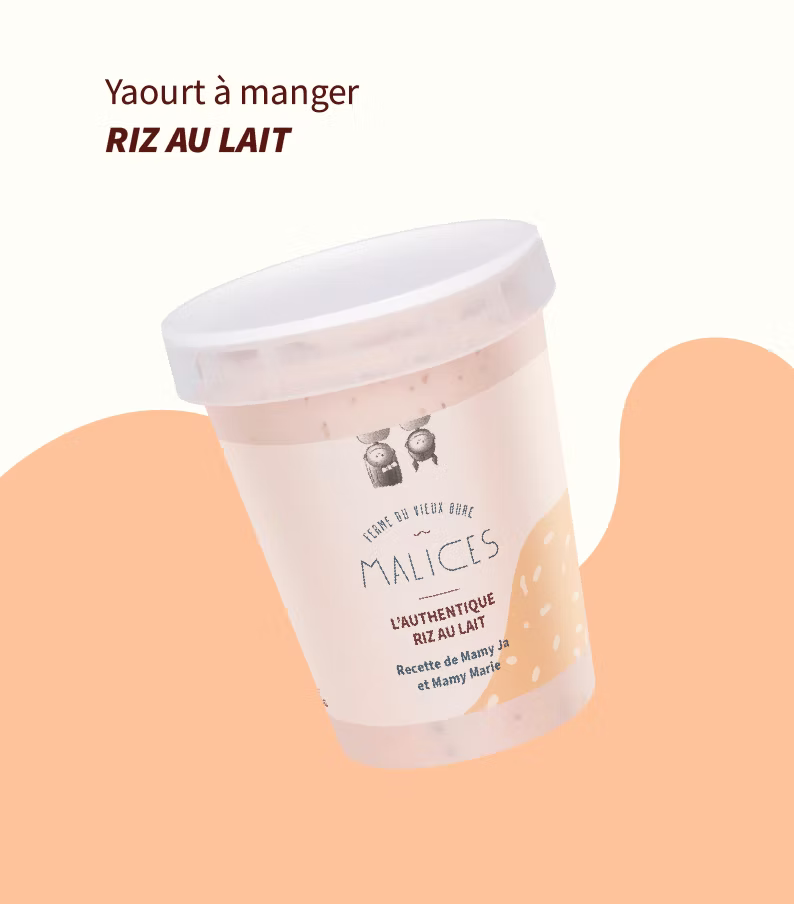 Yaourts à manger RIZ AU LAIT 180 gr