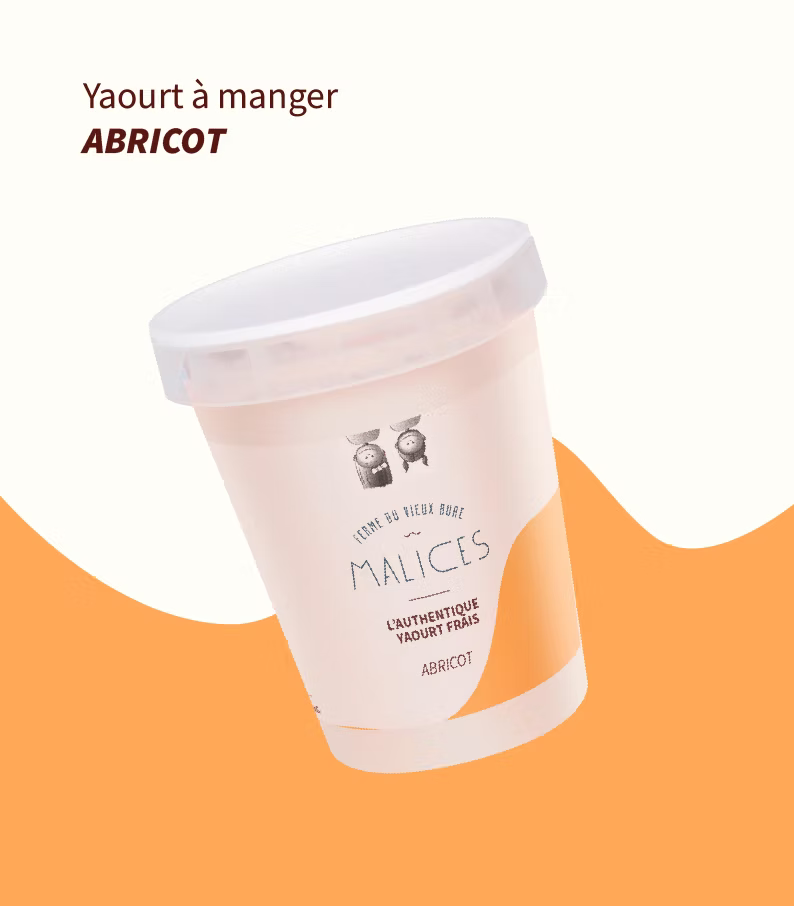Yaourts à manger ABRICOT 180 gr