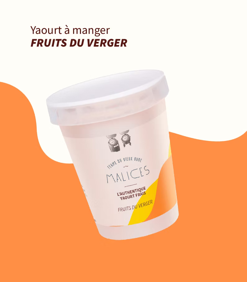 Yaourts à manger FRUITS DU VERGER 180 gr