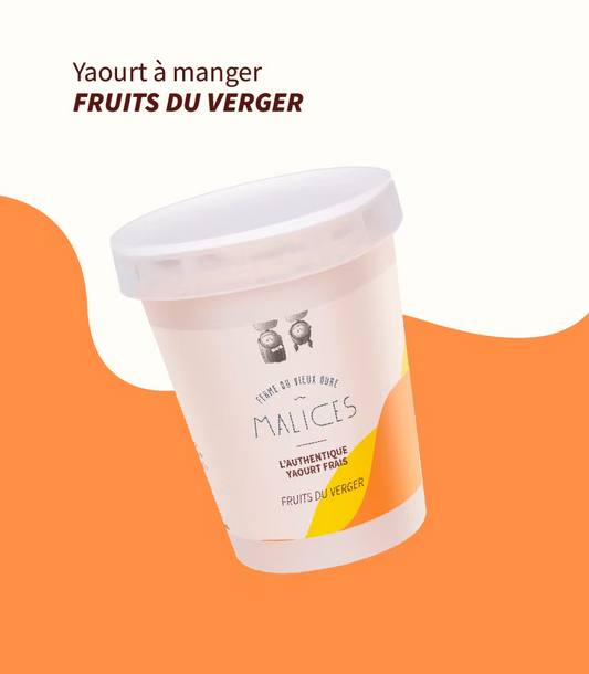 Yaourts à manger FRUITS DU VERGER  1KG (consigne 1€ comprise)