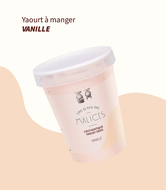 Yaourts à manger VANILLE 180 gr